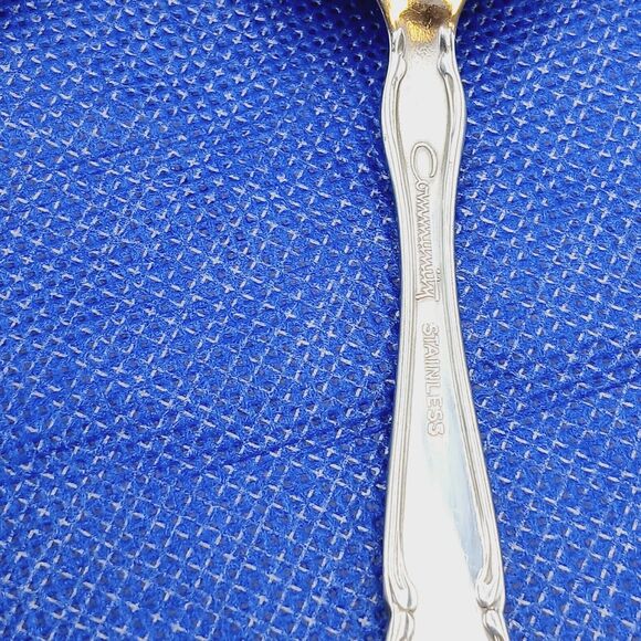 Set Of 3 Oneida Community CANTATA Stainless Tablespoon Oval Spoon Vtg - Picture 4 of 6